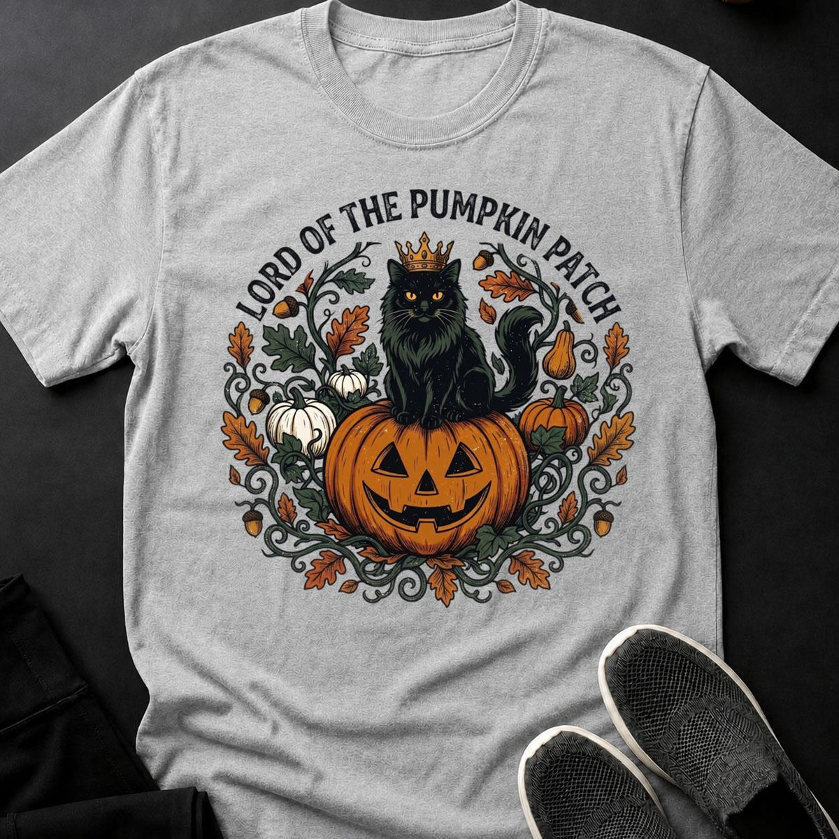 Lord Of The Pumpkin Patch Cat Tee