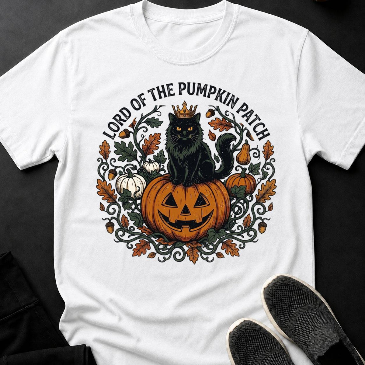 Lord Of The Pumpkin Patch Cat Tee