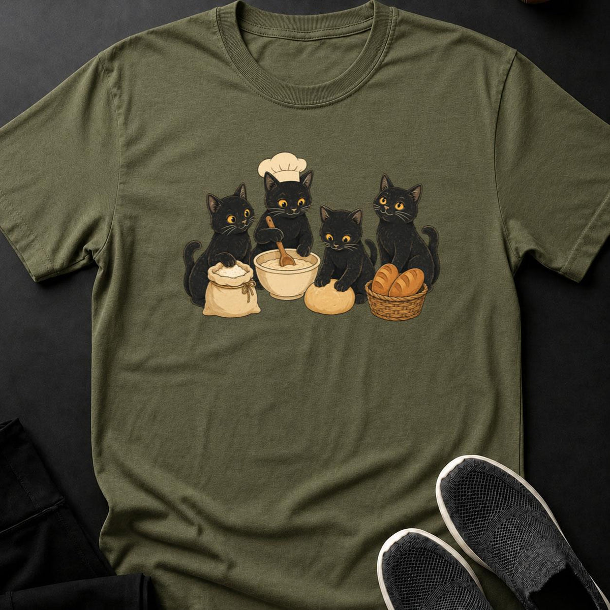 More Espresso Less Depresso Cafe Table Cat Tee