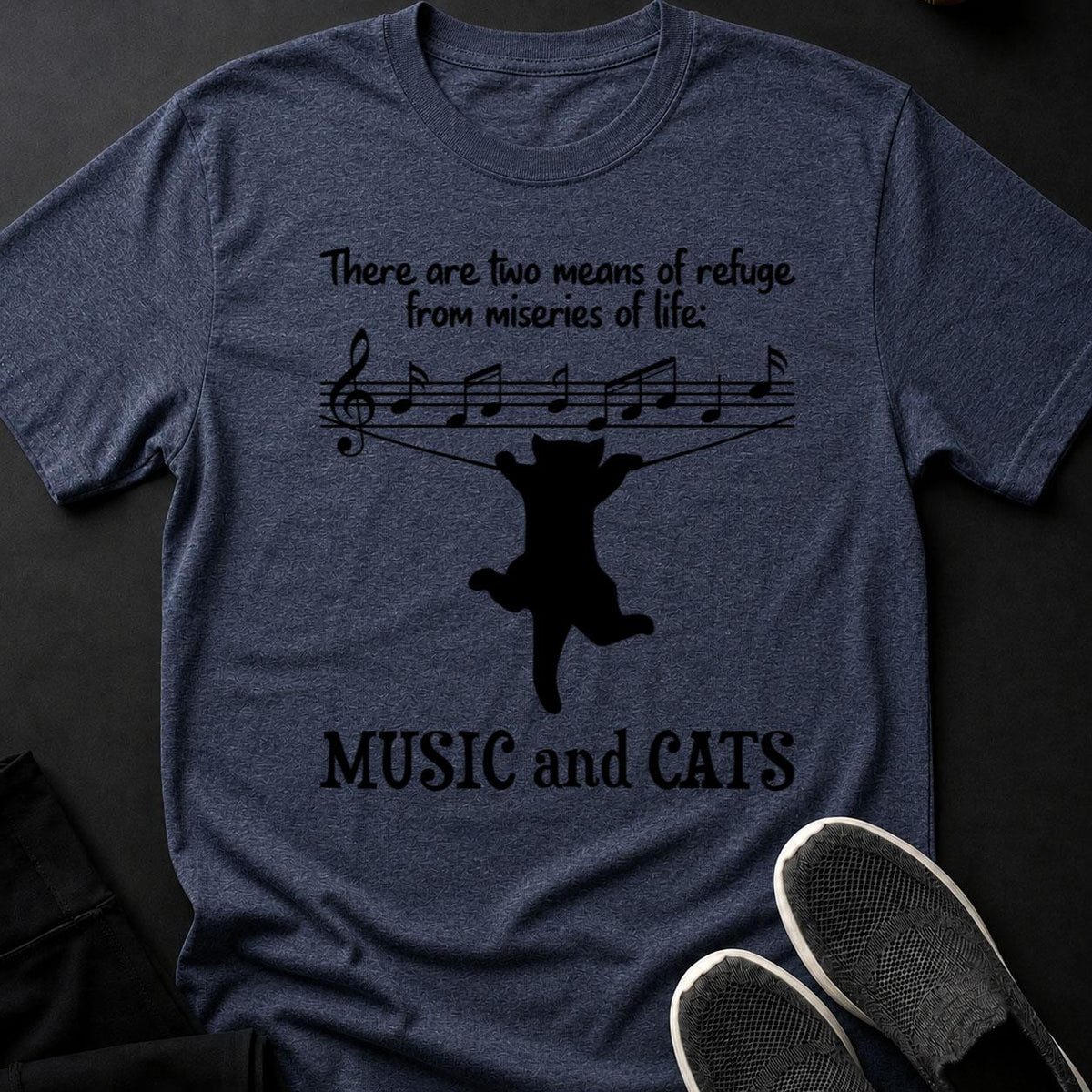 Music And Cats Save Lives Tee
