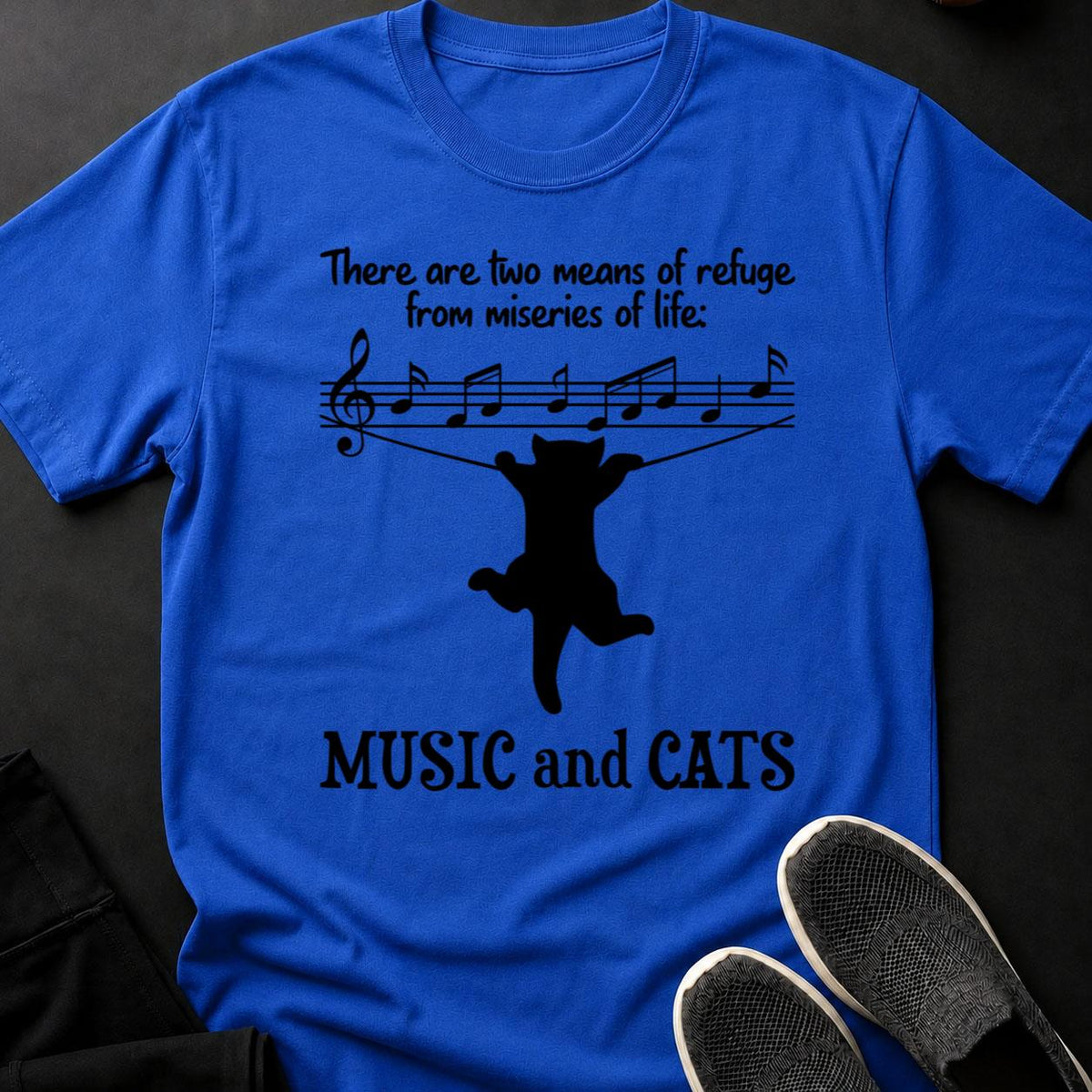 Music And Cats Save Lives Tee
