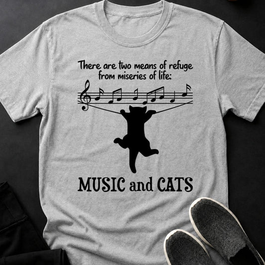 Music And Cats Save Lives Tee