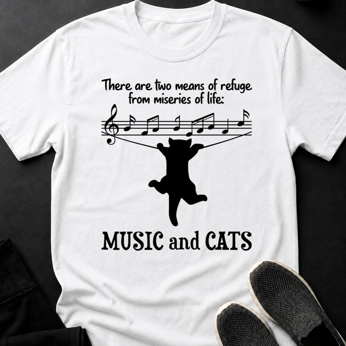 Music And Cats Save Lives Tee
