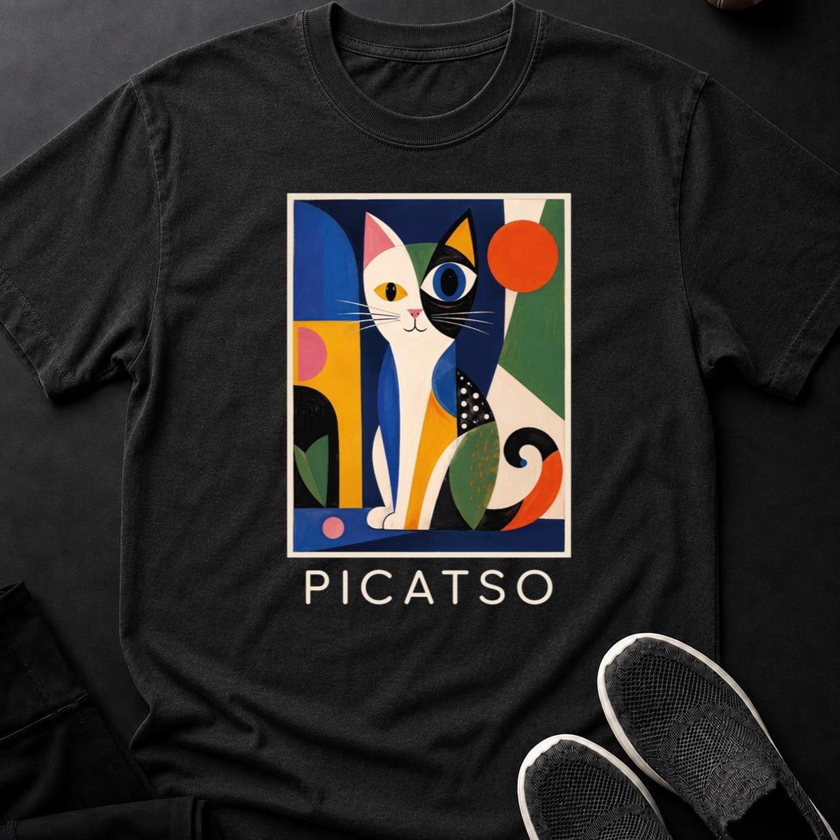 Picatso Bold Geometric Colorful Cat