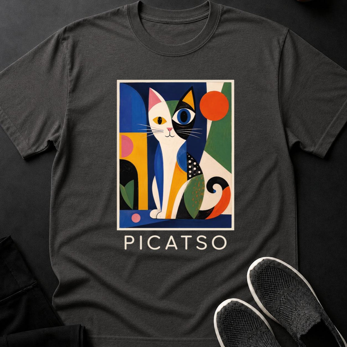 Picatso Bold Geometric Colorful Cat