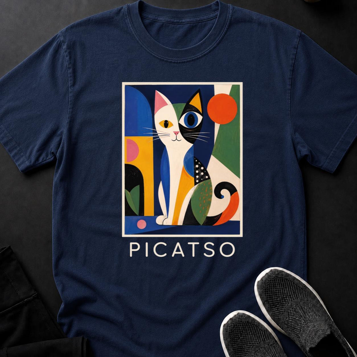 Picatso Bold Geometric Colorful Cat