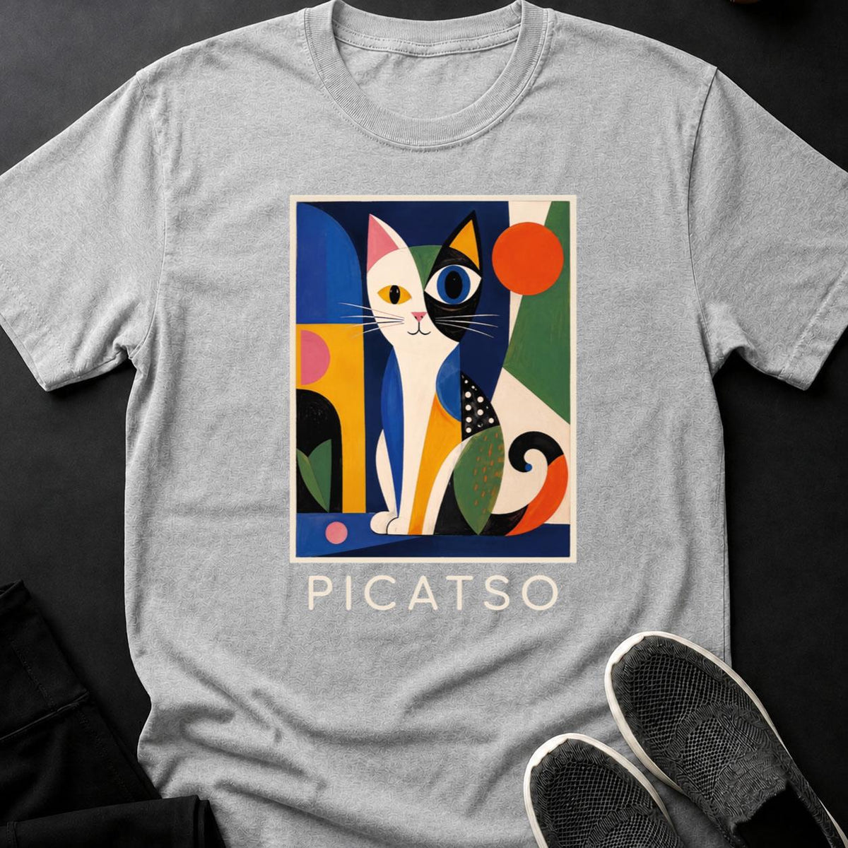 Picatso Bold Geometric Colorful Cat