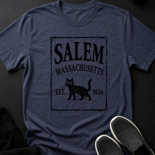 Salem Massachusetts Black Cat Tee