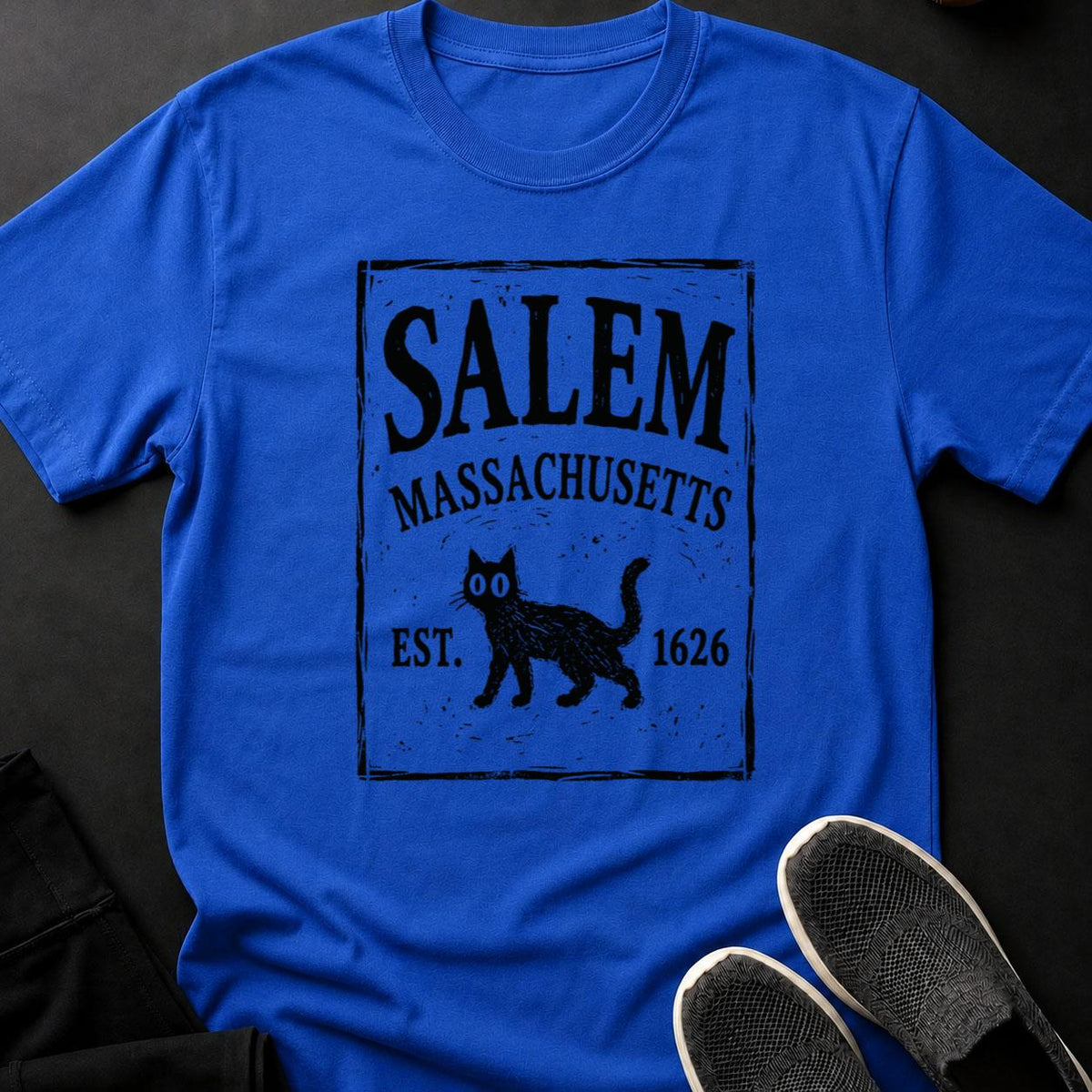Salem Massachusetts Black Cat Tee