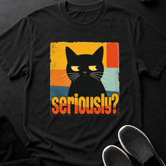 Seriously_ Retro Cat Poster