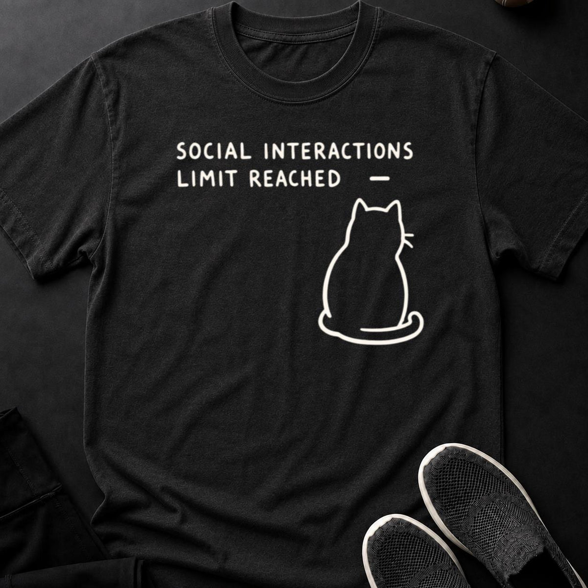 Social Interactions Limit Reached Cat Tee