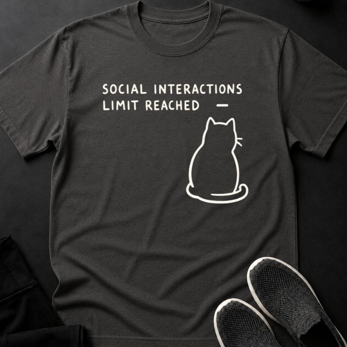 Social Interactions Limit Reached Cat Tee