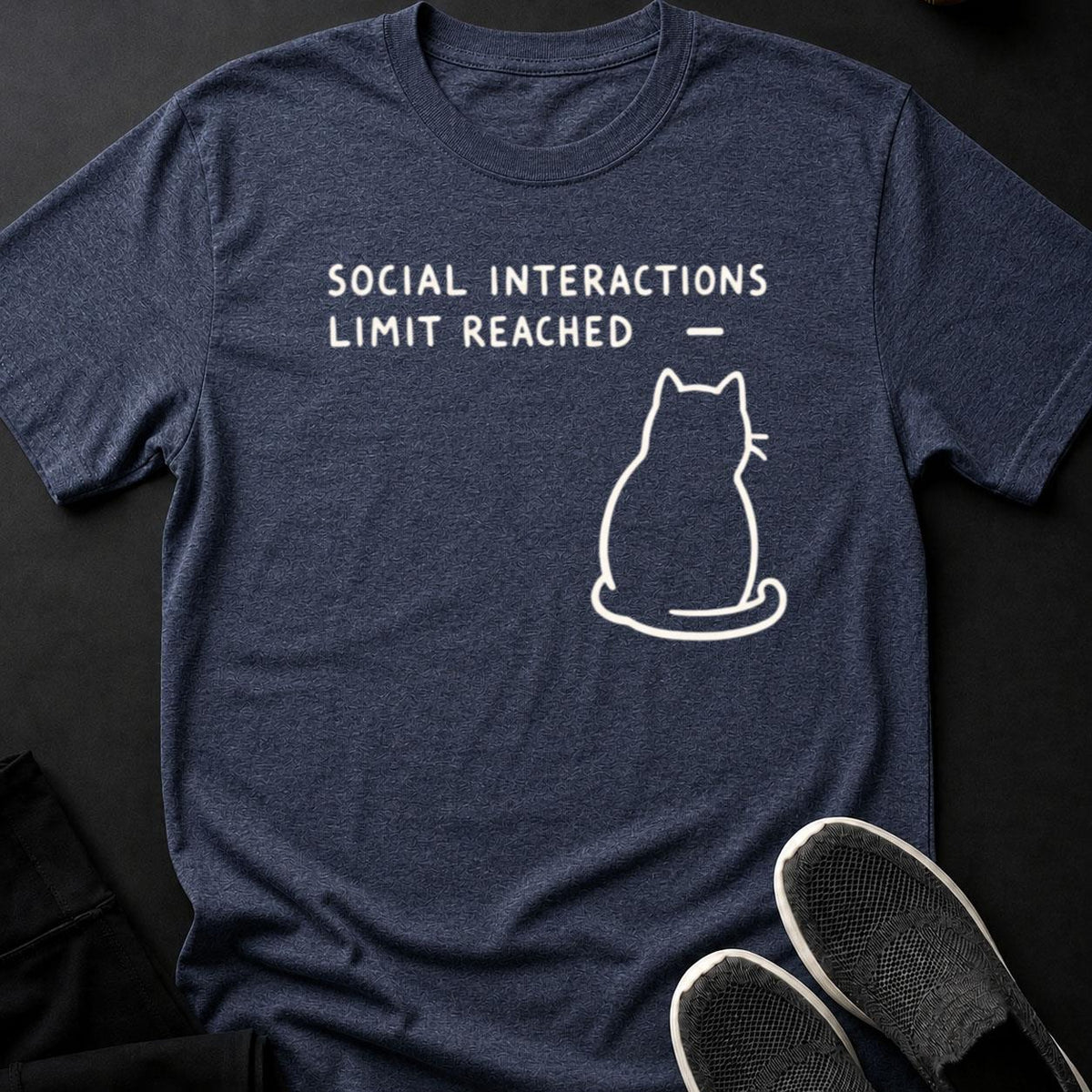 Social Interactions Limit Reached Cat Tee