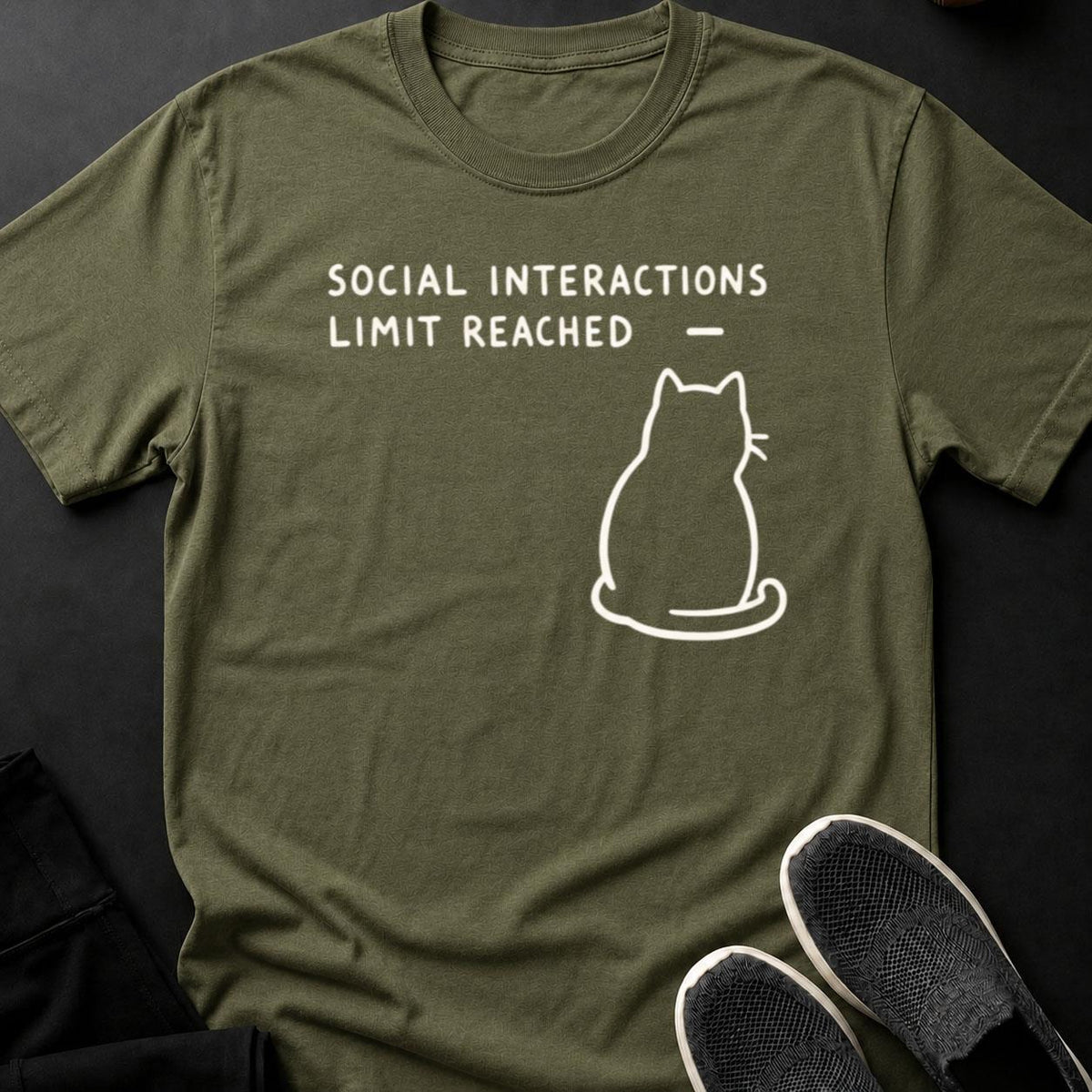 Social Interactions Limit Reached Cat Tee