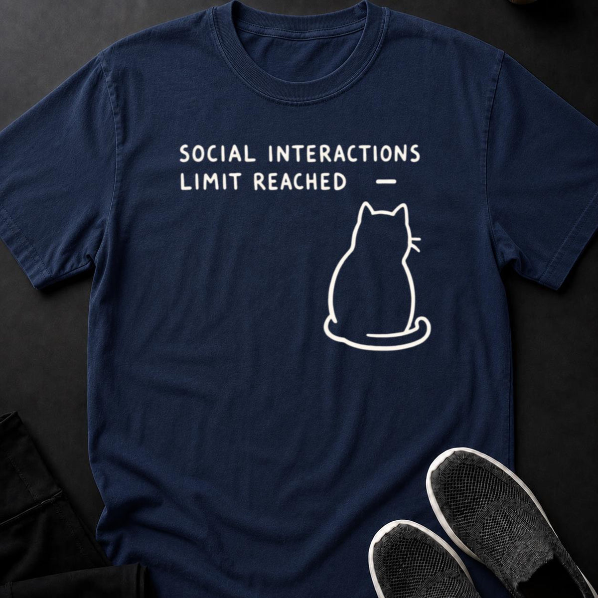 Social Interactions Limit Reached Cat Tee