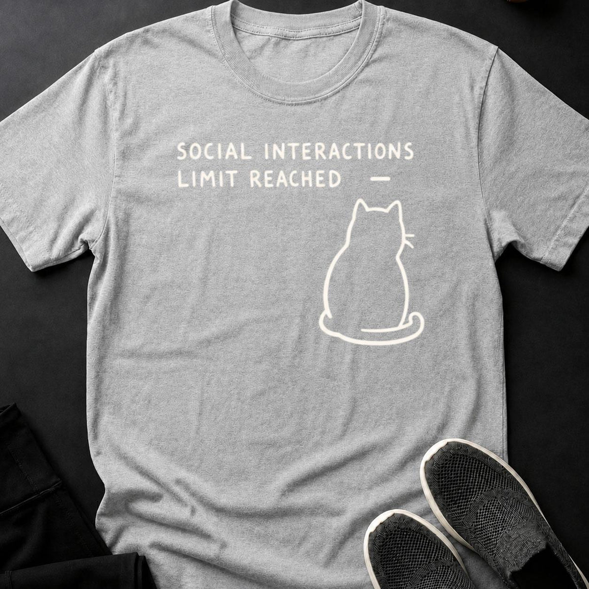 Social Interactions Limit Reached Cat Tee