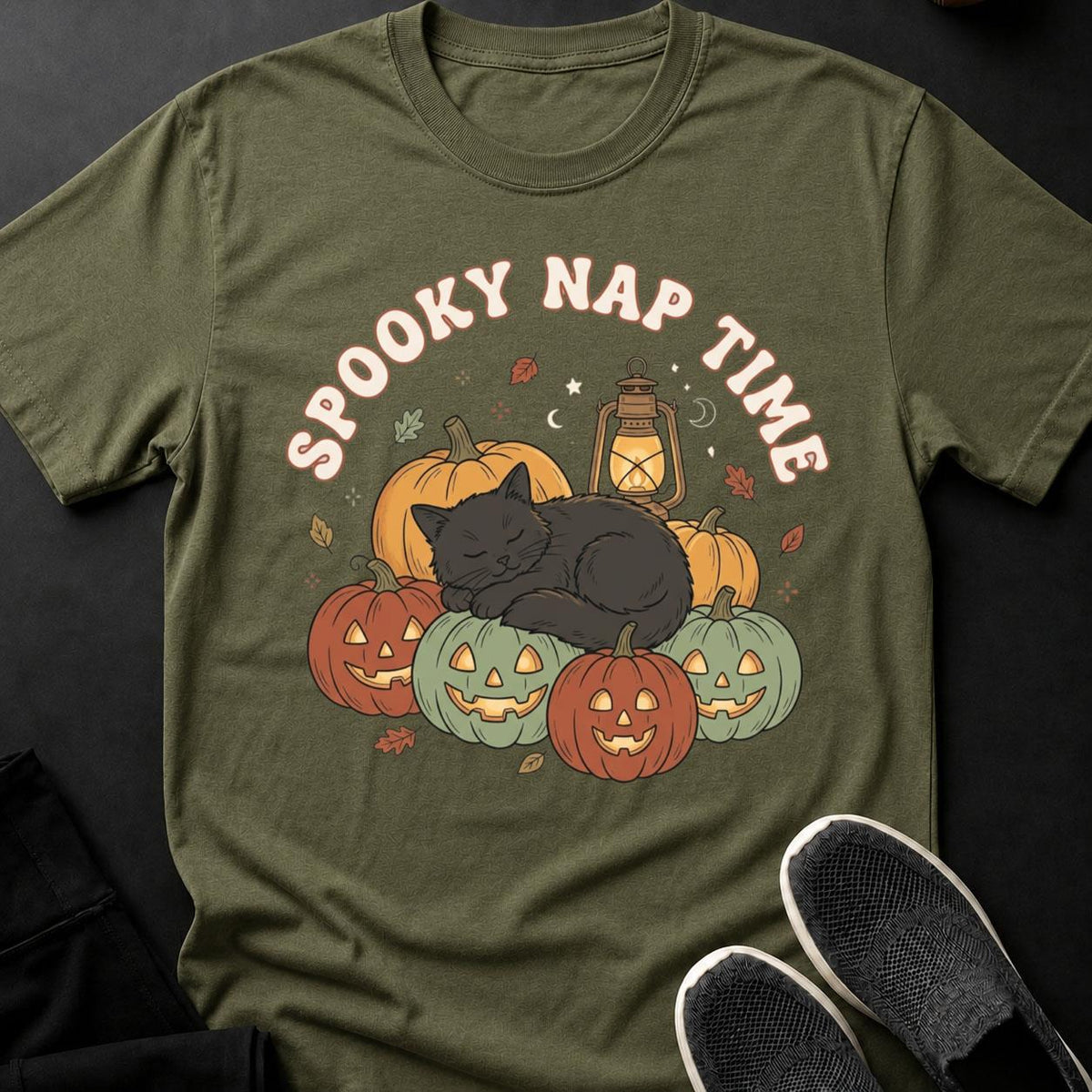 Spooky Nap Time Cat Tee