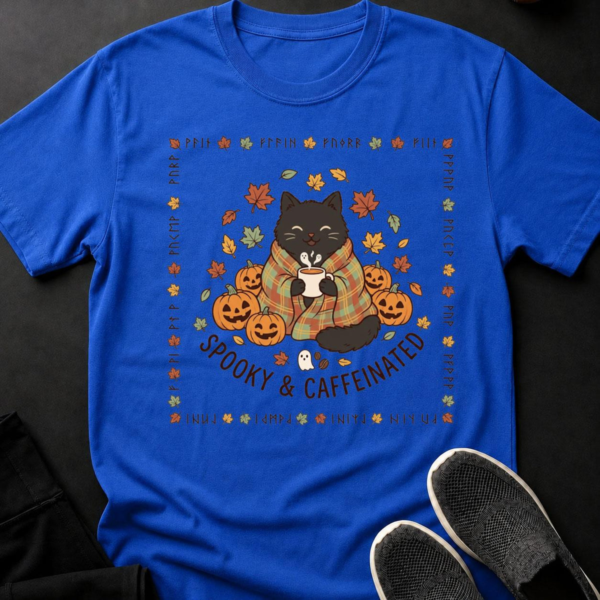 Spooky & Caffeinated Cat Tee