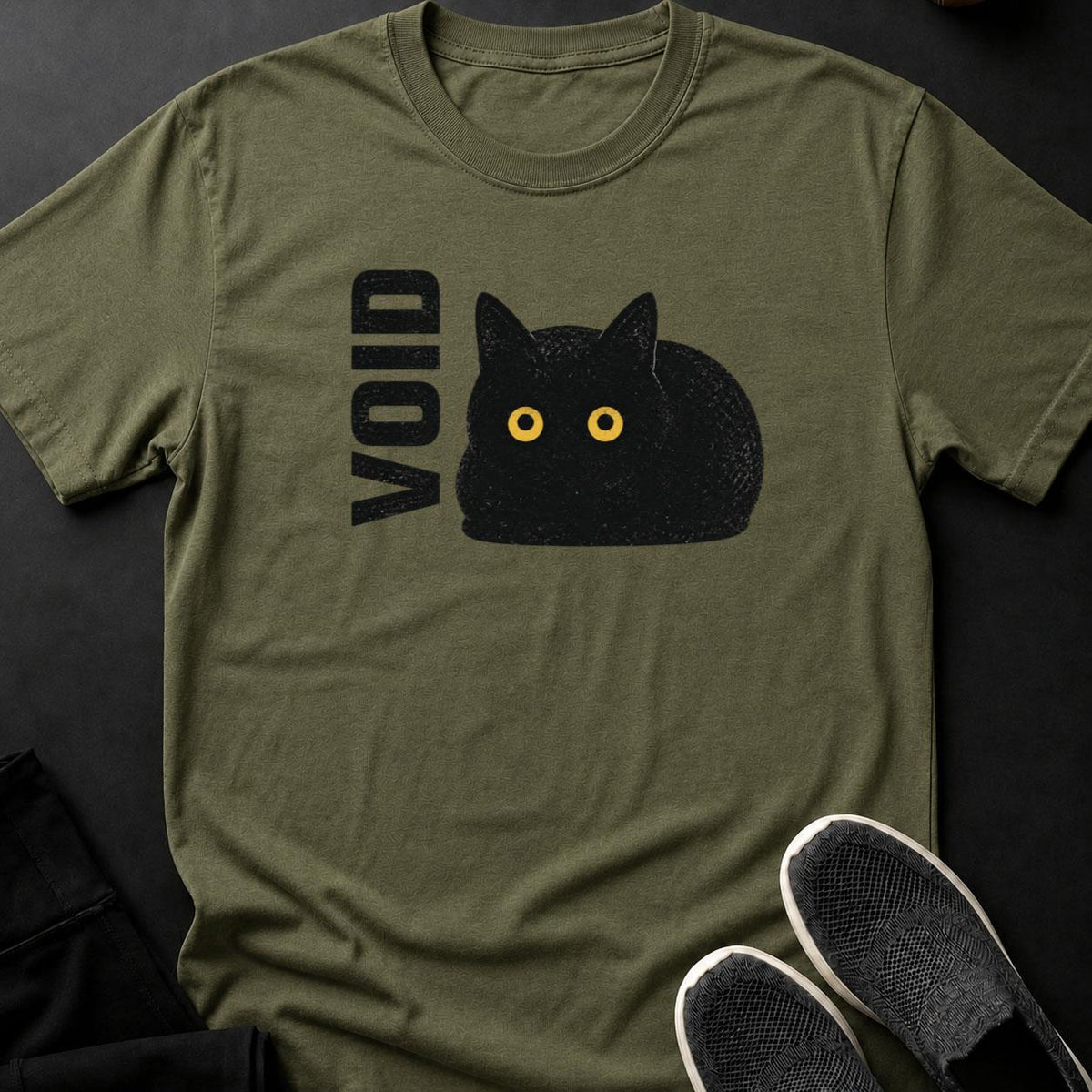 The Void Vintage Sparkle Cat Tee