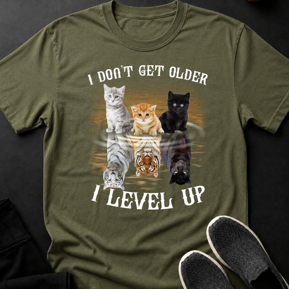 Tiny Cat Big Tiger Energy Tee
