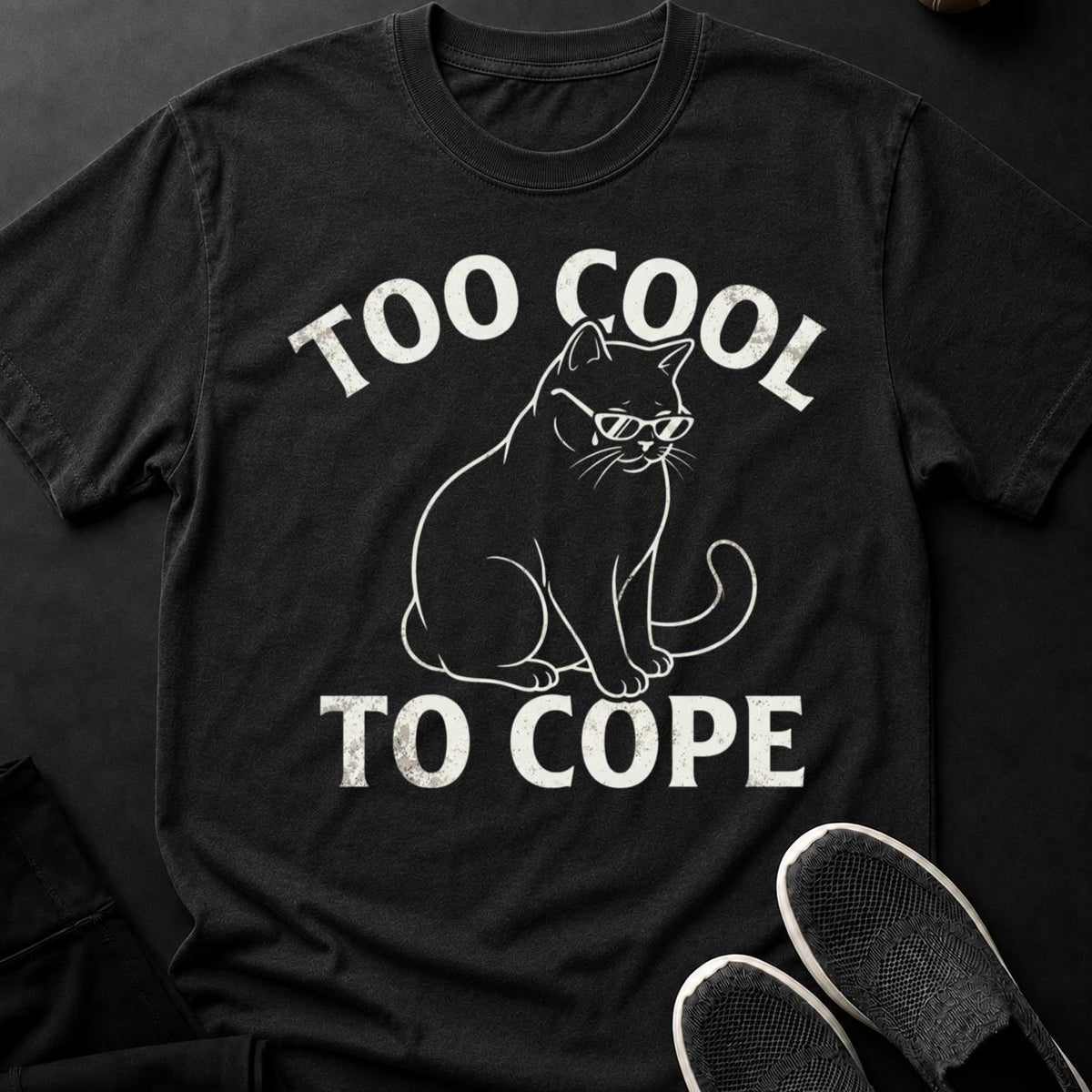 Too Cool to Cope Cat Shirt