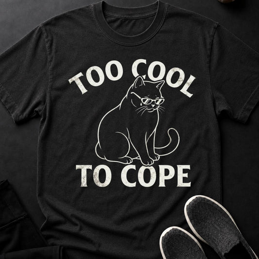 Too Cool to Cope Cat Shirt