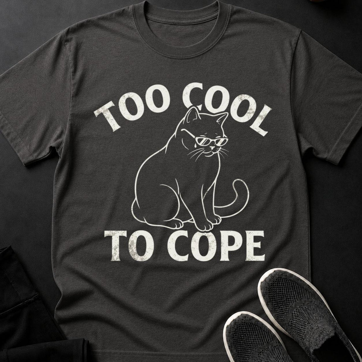 Too Cool to Cope Cat Shirt