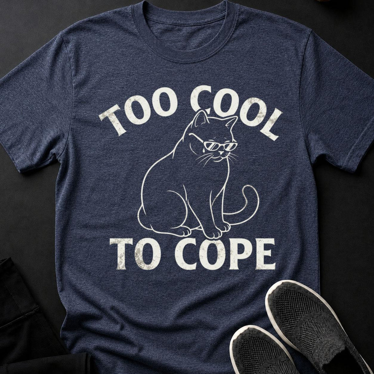 Too Cool to Cope Cat Shirt