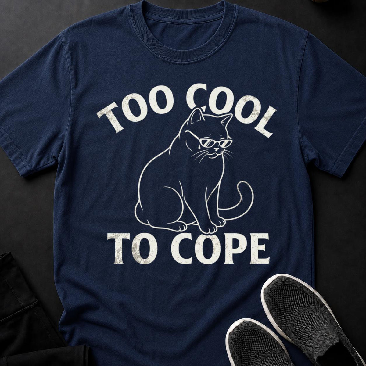 Too Cool to Cope Cat Shirt