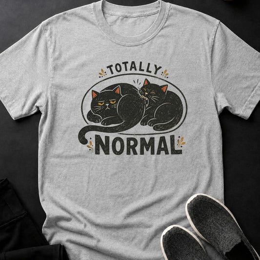 Totally Normal Three Cats Squished Tee