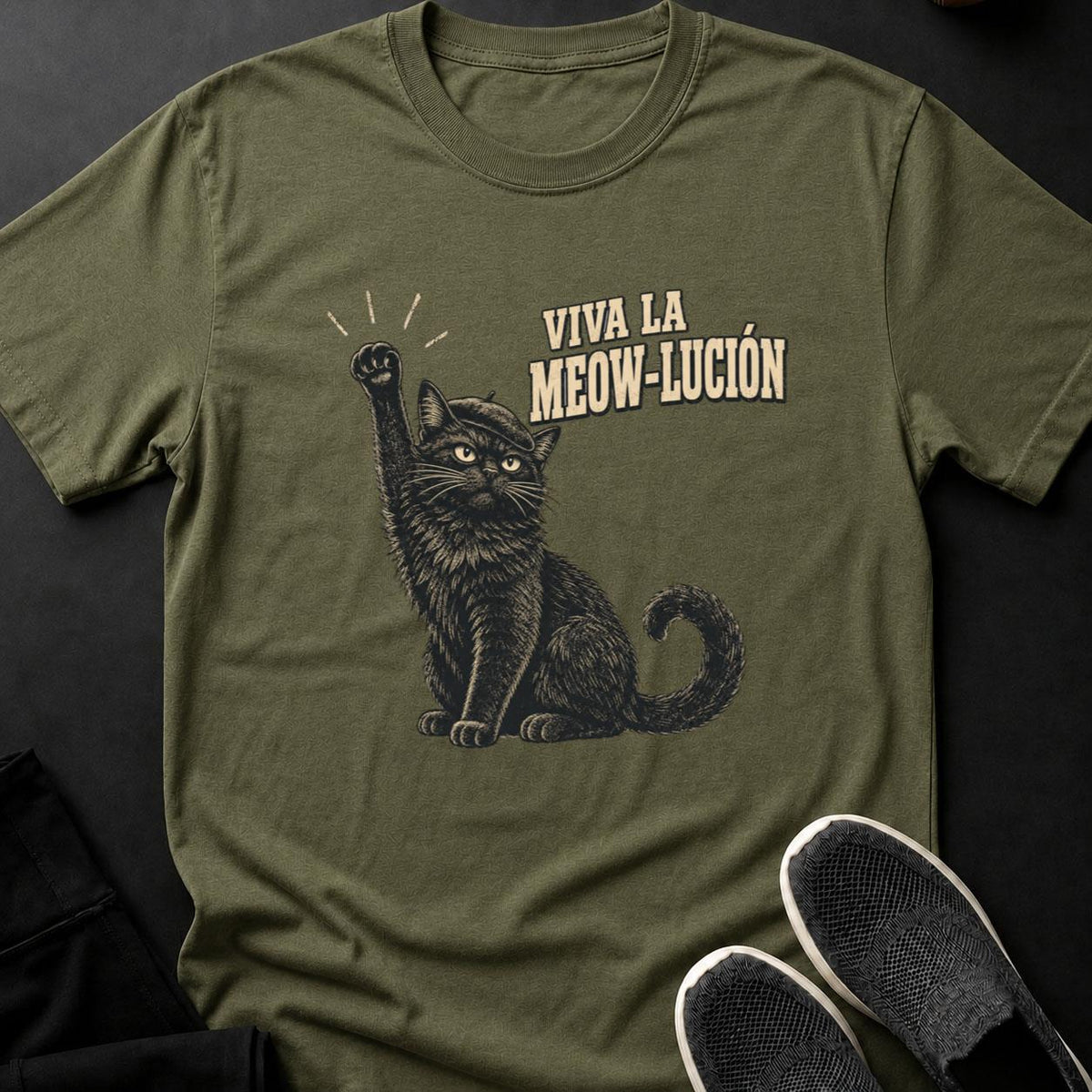 Viva La Meow-lución Cat Poster