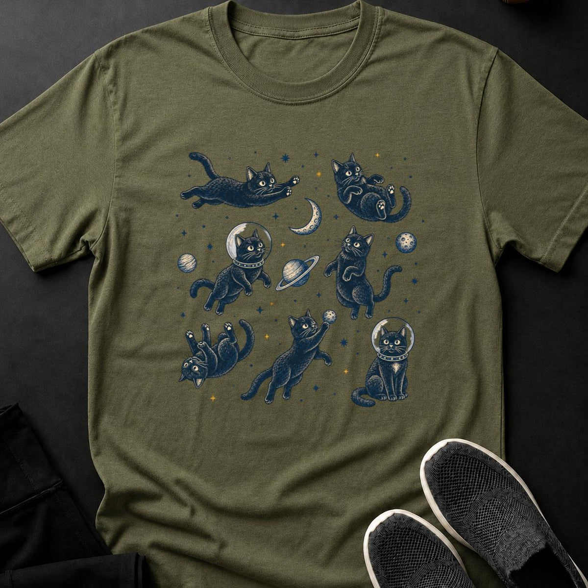 Whimsical Cats in Cosmic Orbit