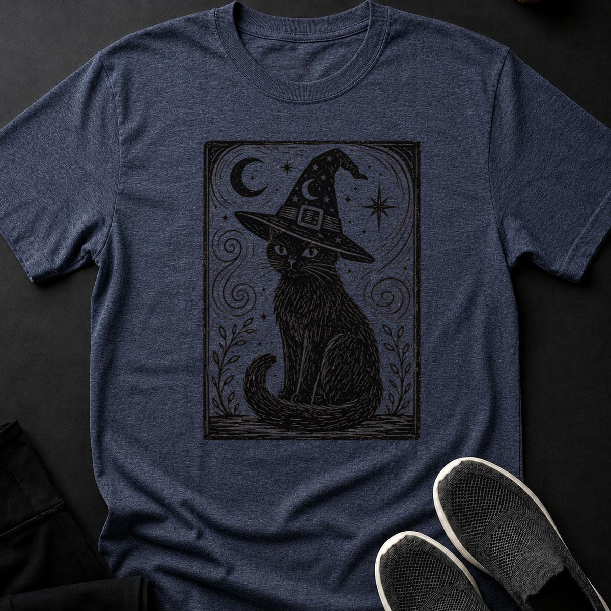 Witch Hat Tarot Card Celestial Cat