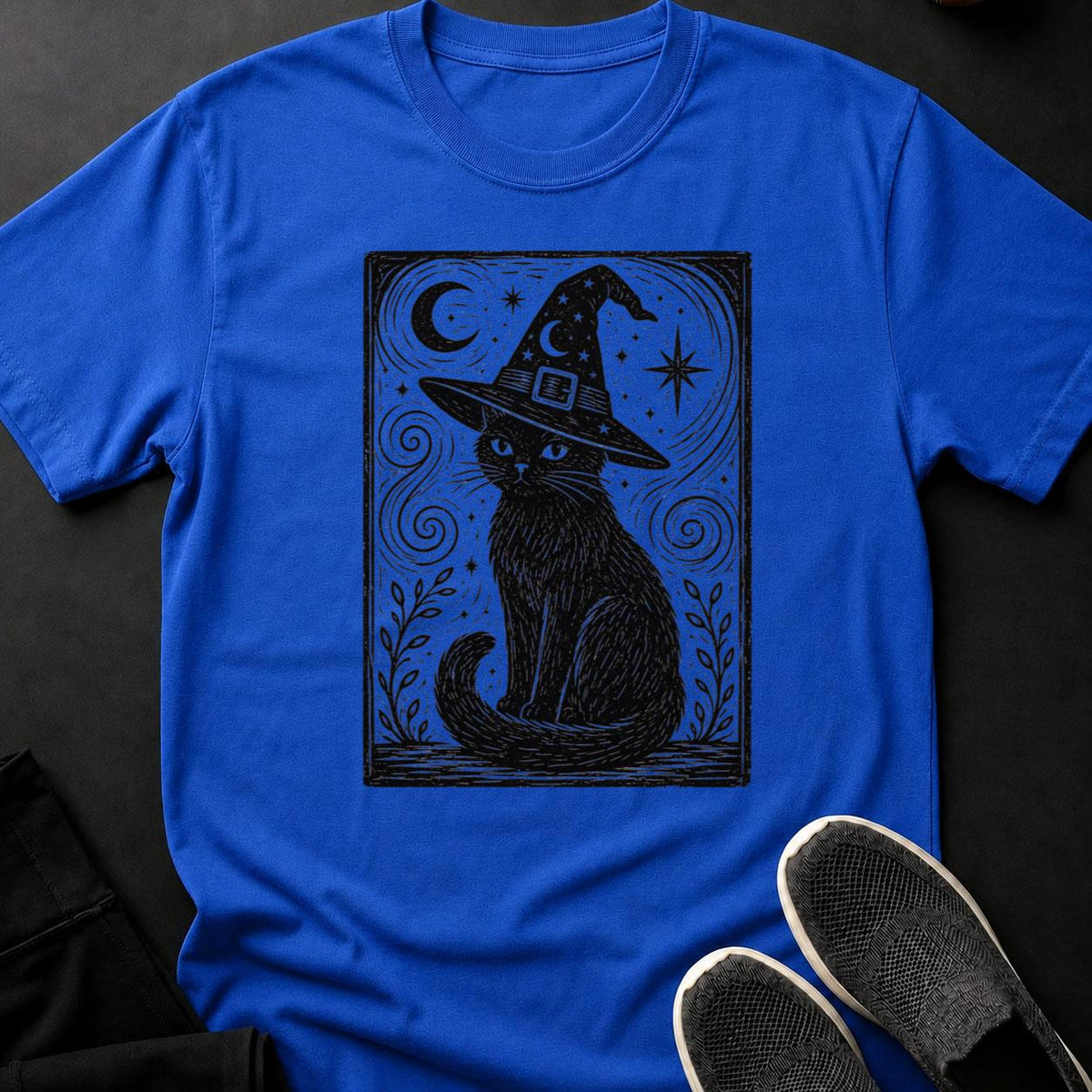 Witch Hat Tarot Card Celestial Cat