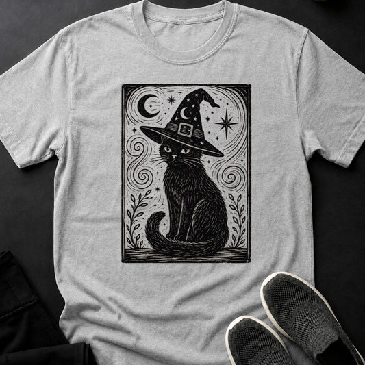 Witch Hat Tarot Card Celestial Cat